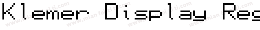 Klemer Display Regular字体转换